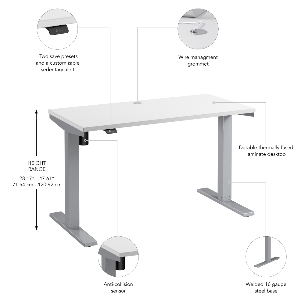 Move 40 Series 48W x 24D Electric Height Adjustable Standing Desk
