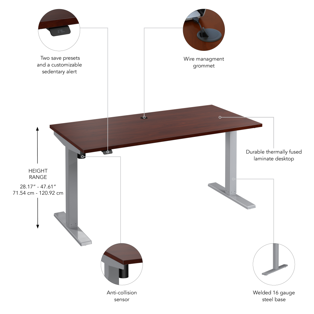 Move 40 Series 60W x 30D Electric Height Adjustable Standing Desk