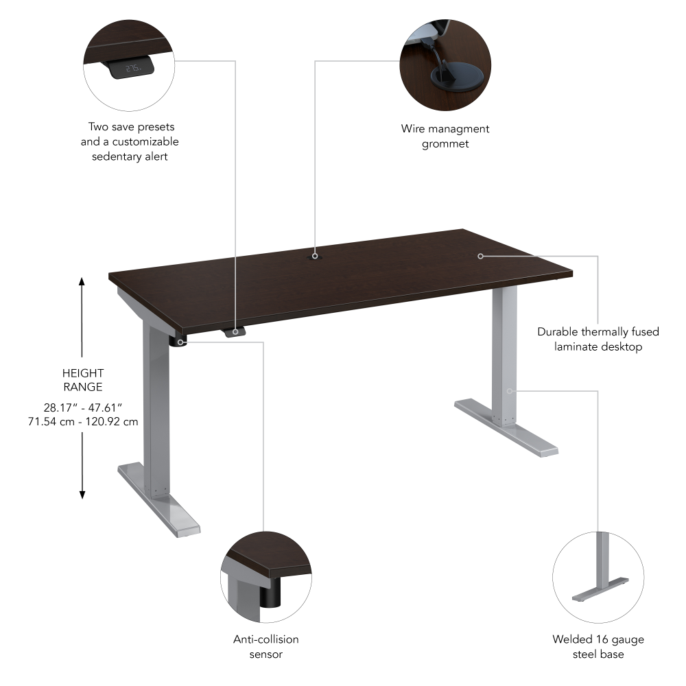 Move 40 Series 60W x 30D Electric Height Adjustable Standing Desk