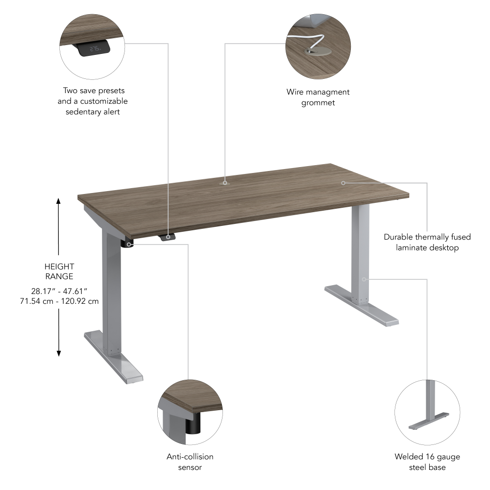 Move 40 Series 60W x 30D Electric Height Adjustable Standing Desk