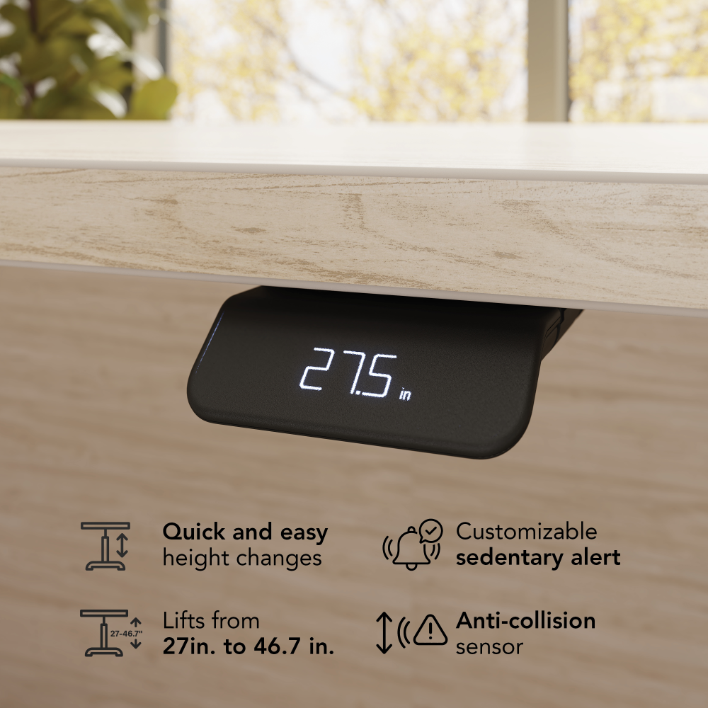 Stratus 72W x 78D Electric Height Adjustable L Shaped Standing Desk